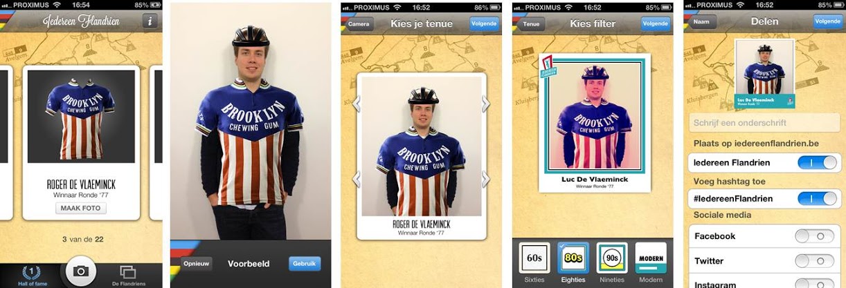 Iedereen Flandrien Camera App Wielertruitje